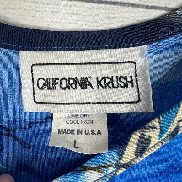 VTG California Crush Size Large Maxi Dress Set Cafe Beachy 90s Retro Artsy - Picture 14 of 14